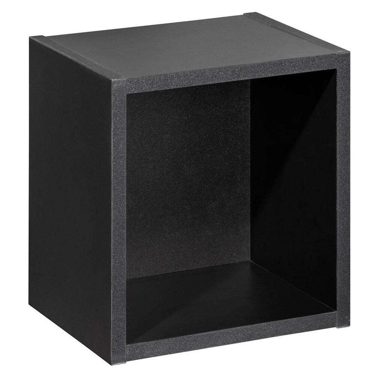 BADEZIMMERREGAL Skelbolu - Schwarz, Holzwerkstoff (27/25/21cm) - [en.casa]