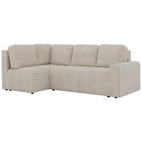 ROHOVÁ SEDAČKA NESSARO COR L - Béžová Manšestr - Vlevo - černá/béžová, textil/plast (151/240cm) - MKS
