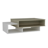 COUCHTISCH Tab Weiß Cordoba - Beige/Weiß, Holzwerkstoff (60/105/32cm) - moebel17