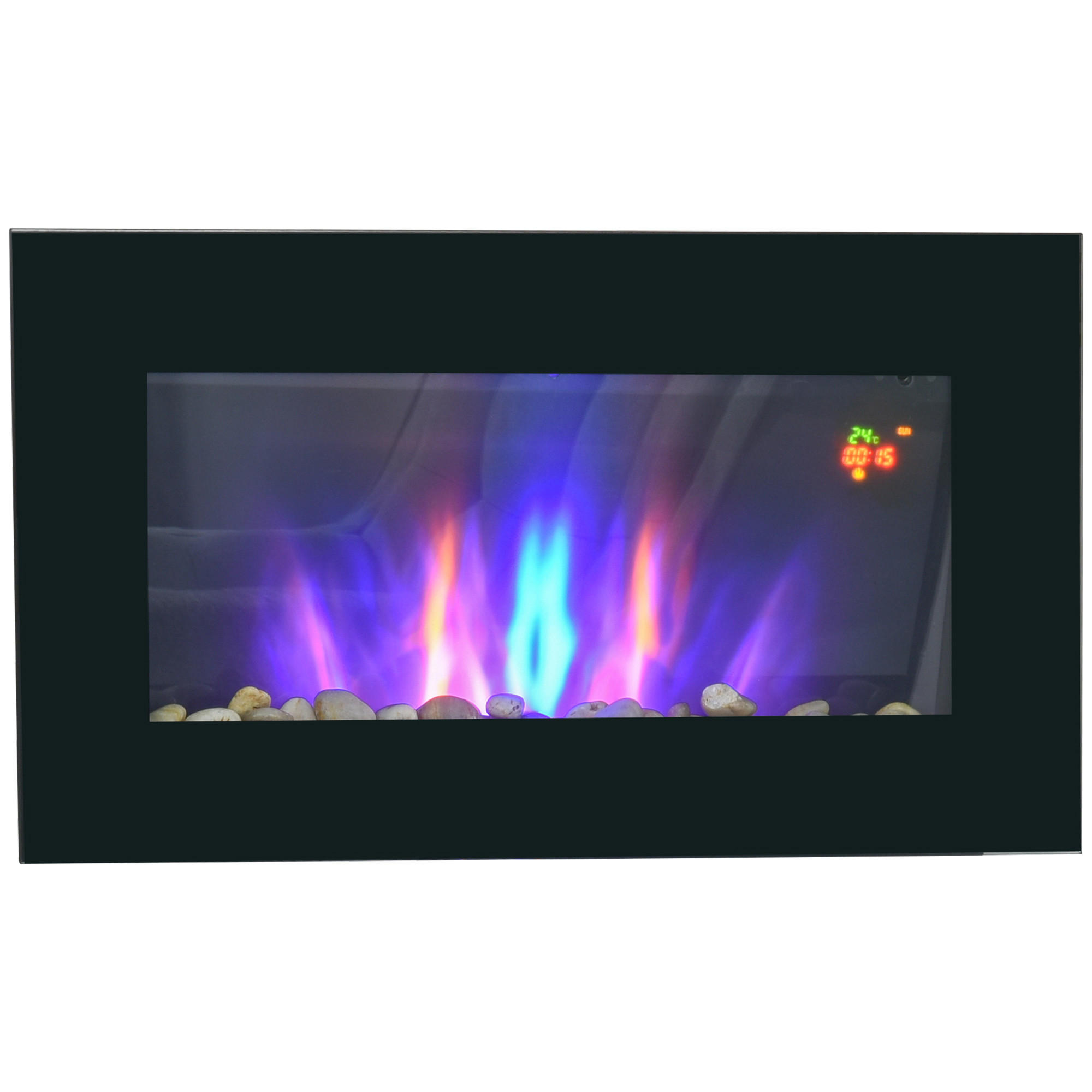 ELEKTROKAMIN 1000/2000W - Schwarz, Metall (11.5/40/72.5cm) - HOMCOM