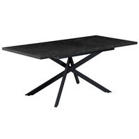 ESSTISCH LARS 120-160/80/76 cm Marmor-Schwarz - Anthrazit/Schwarz, Holzwerkstoff/Metall (80/120/76cm) - B&D Home
