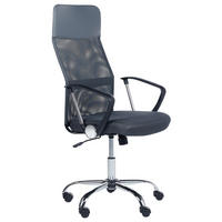BÜROSTUHL Polyester Grau Design - Grau, Kunststoff/Textil (63/114/63cm) - Beliani