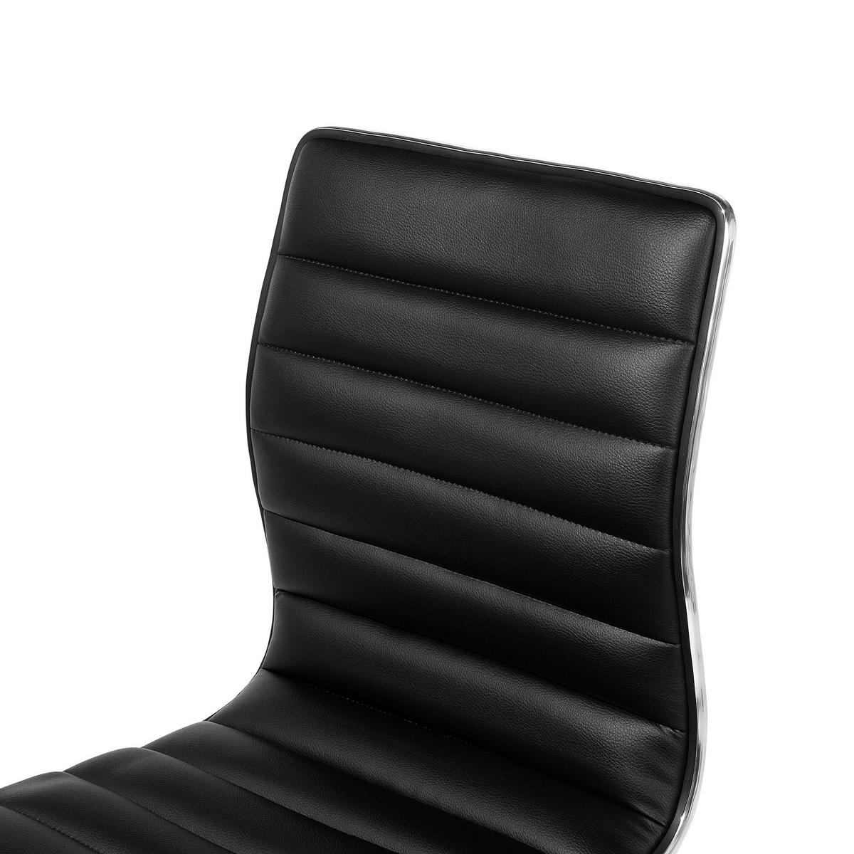 BARHOCKER 2er-Set Kunstleder Schwarz Lucerne - Schwarz, Textil/Metall (40/116/39cm) - Beliani