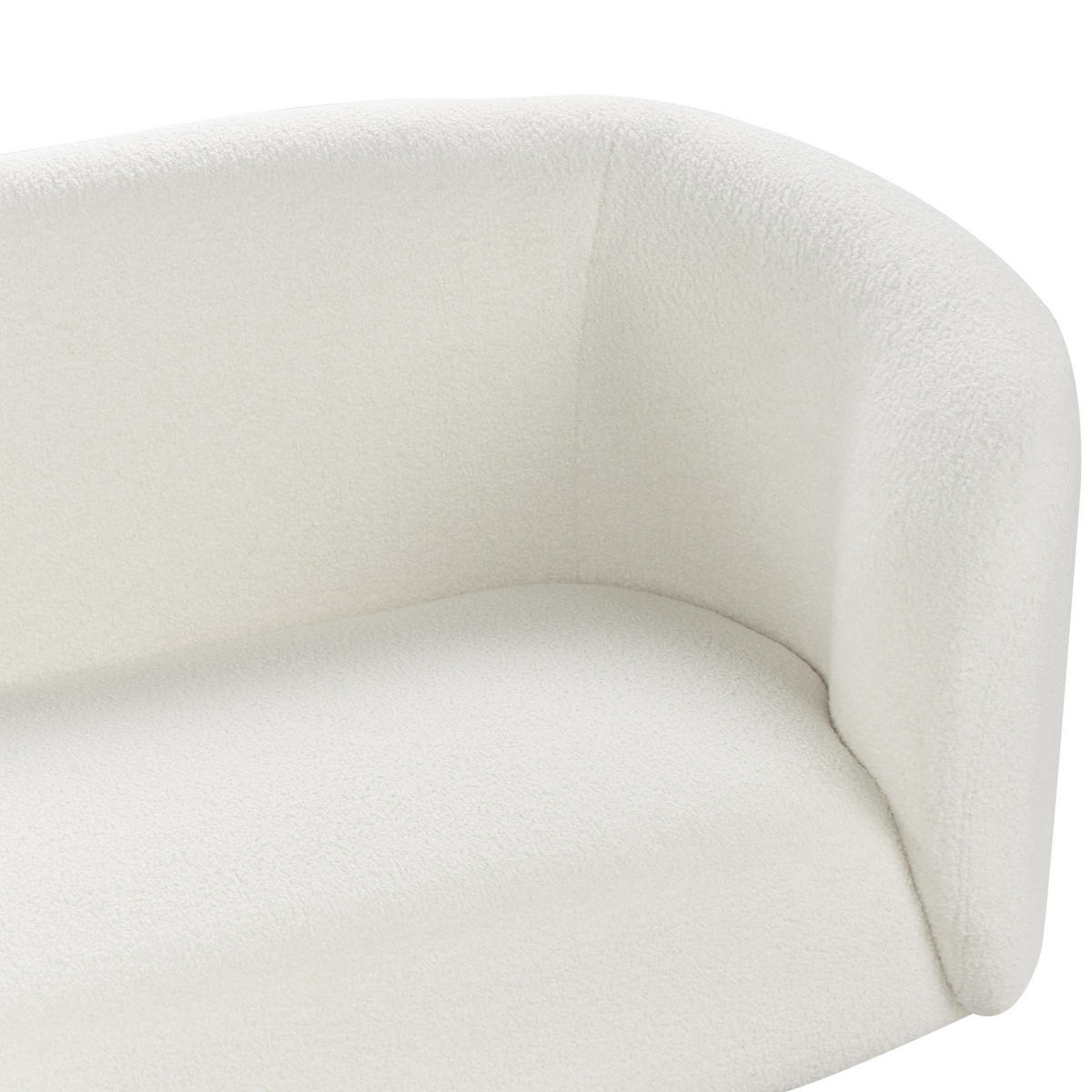 2-SITZER-SOFA Bouclé weiß/schwarz Loen - Schwarz/Weiß, Textil (155/79/70cm) - Beliani