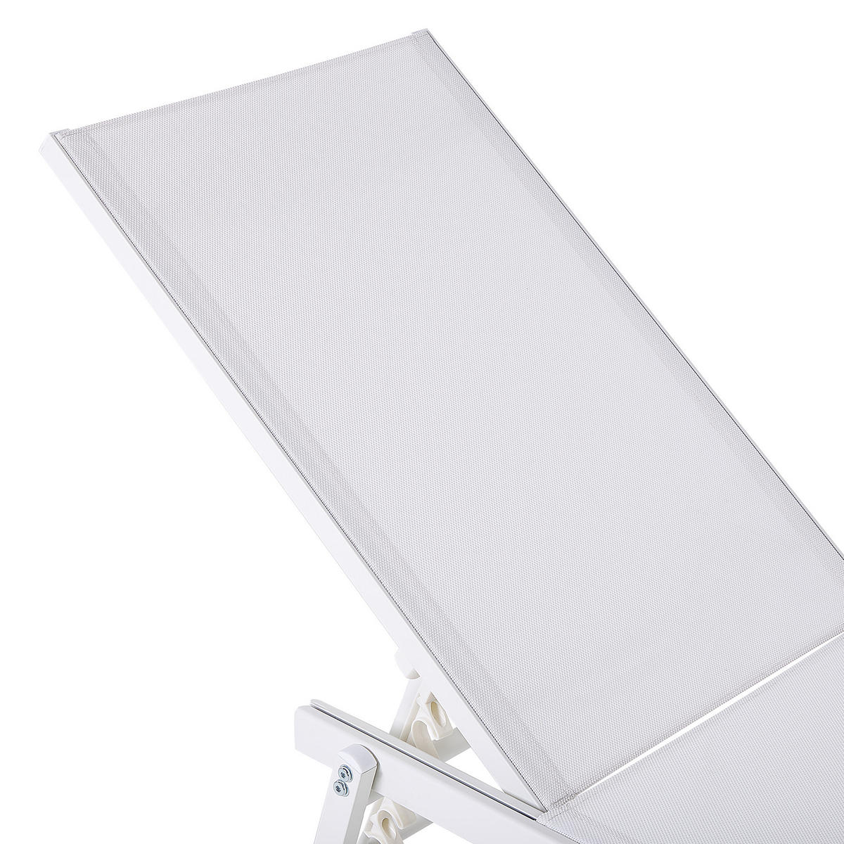 GARTENLIEGE Weiß Portofino - Weiß, Metall (198/107/65cm) - Beliani