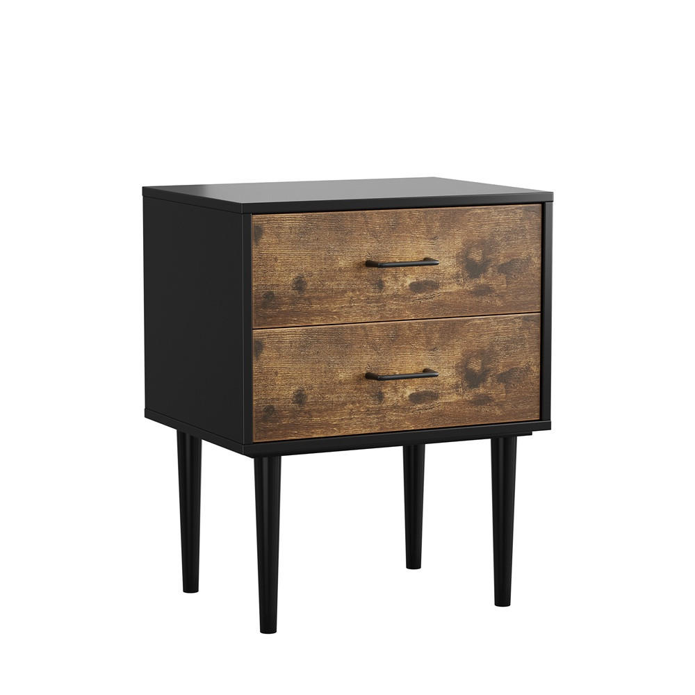 Delfa Nachttisch Schwarz 50.8x64x38.1 cm