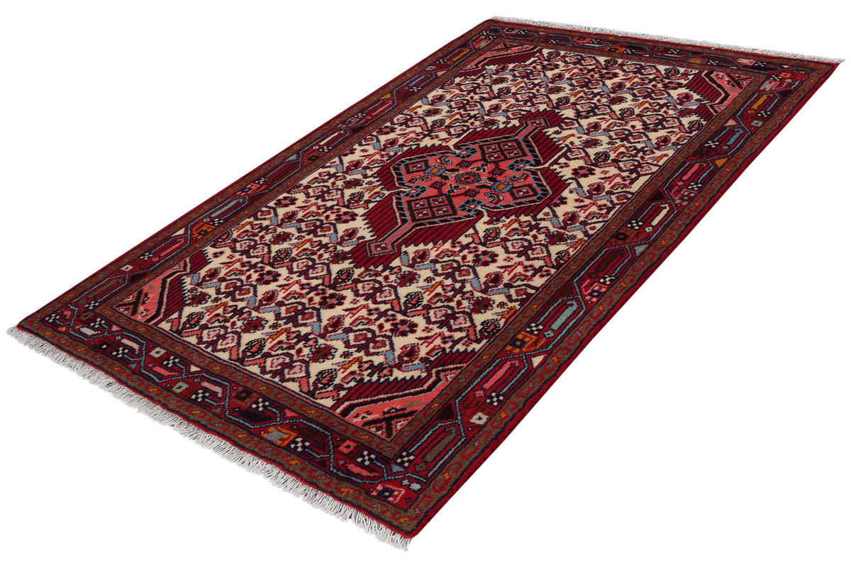 ORIENTTEPPICH handgeknüpft Assadabad Beige 130/79 cm Schurwolle - Beige, Textil (79/130cm) - Looma