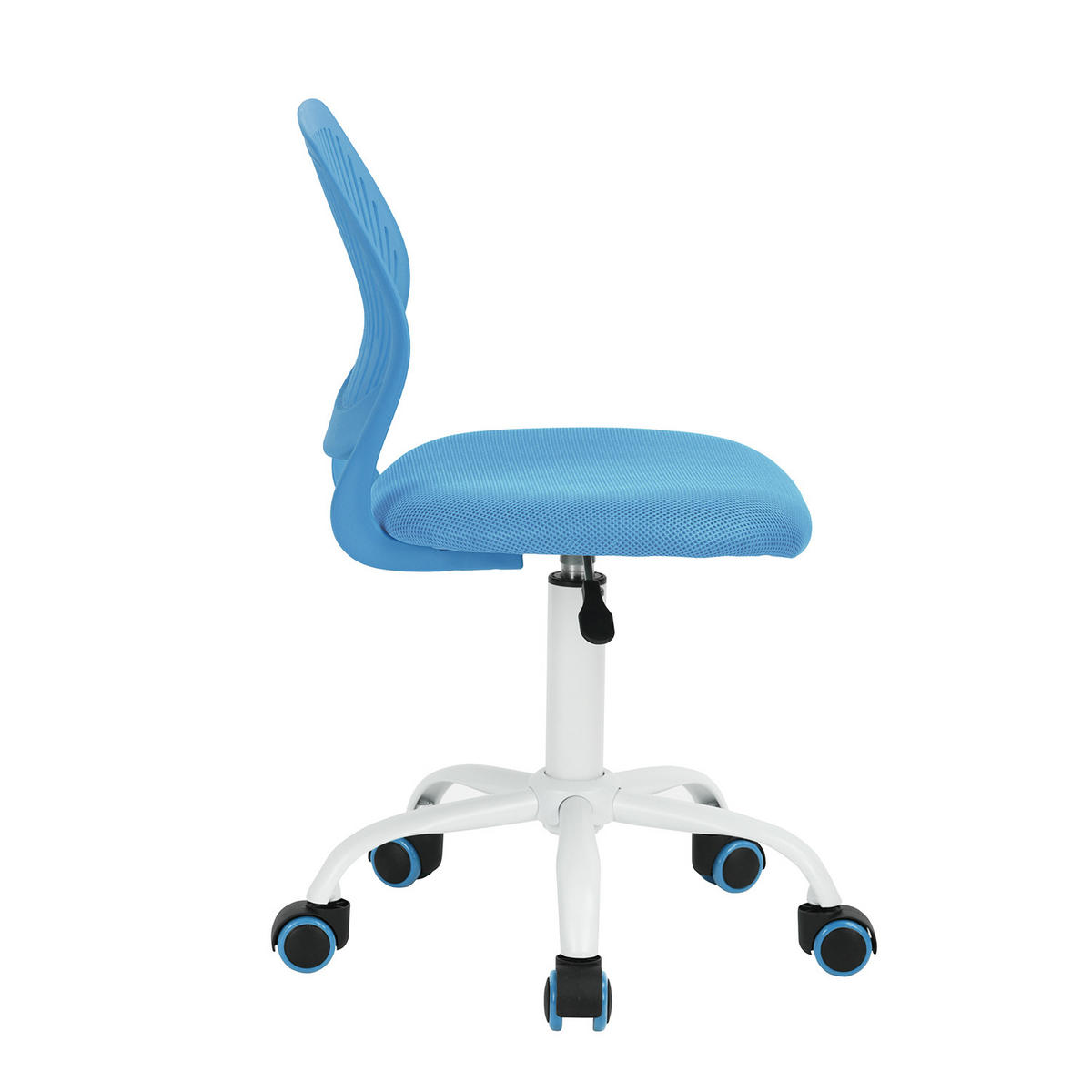 DREHSTUHL Blau - Blau/Weiß, Metall (38/87/39cm) - Urban Meuble