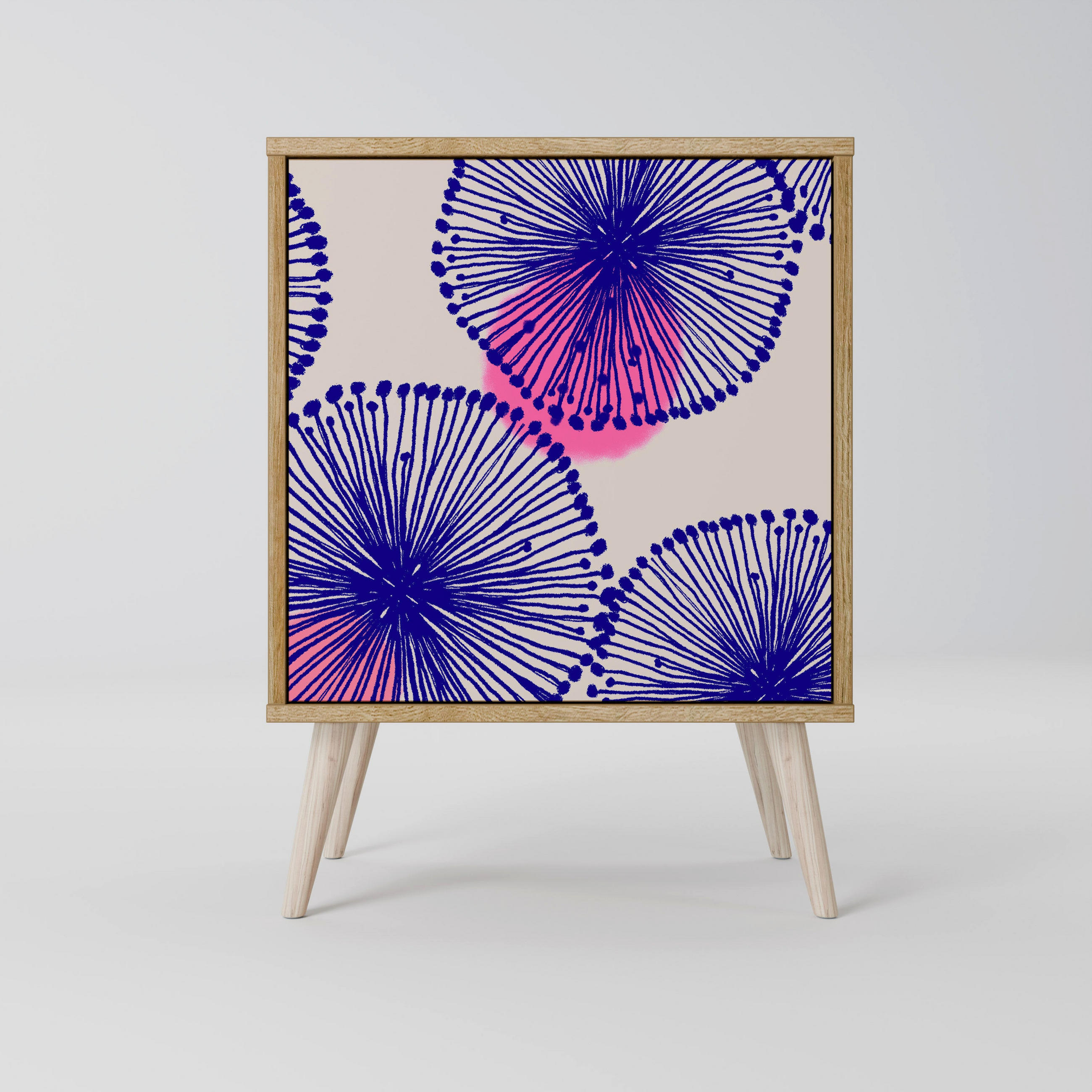 SIDEBOARD MAGIC NATURE, Eichefarben, 57,5x42x77,5 cm, Schräge Buchenholzfüße - Eichefarben/Buchefarben, Holzwerkstoff/Buchenholz (57.5/77.5/42cm) - SpaceRebels