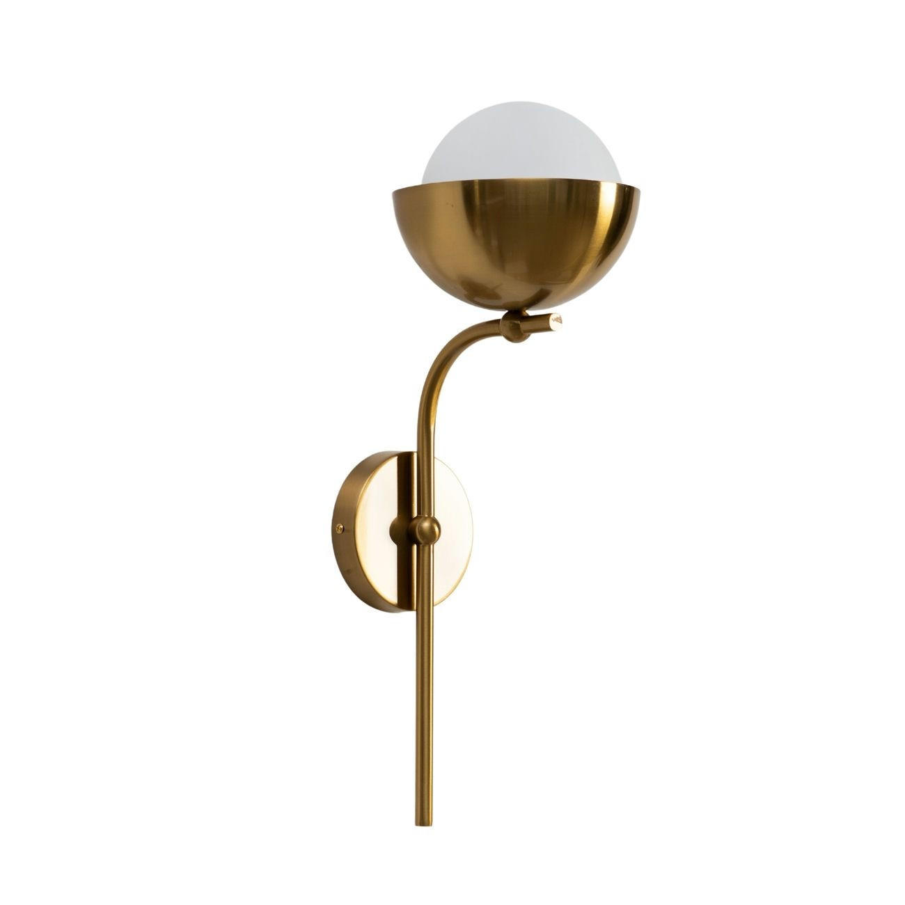 WANDLEUCHTE Vania, Gold / Messing, 55cm - Goldfarben, Glas (18/55/22cm) - KOSILUM