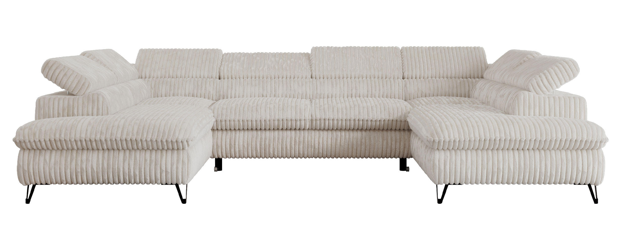 MKS Wohnlandschaft Creme 346x76x208 cm