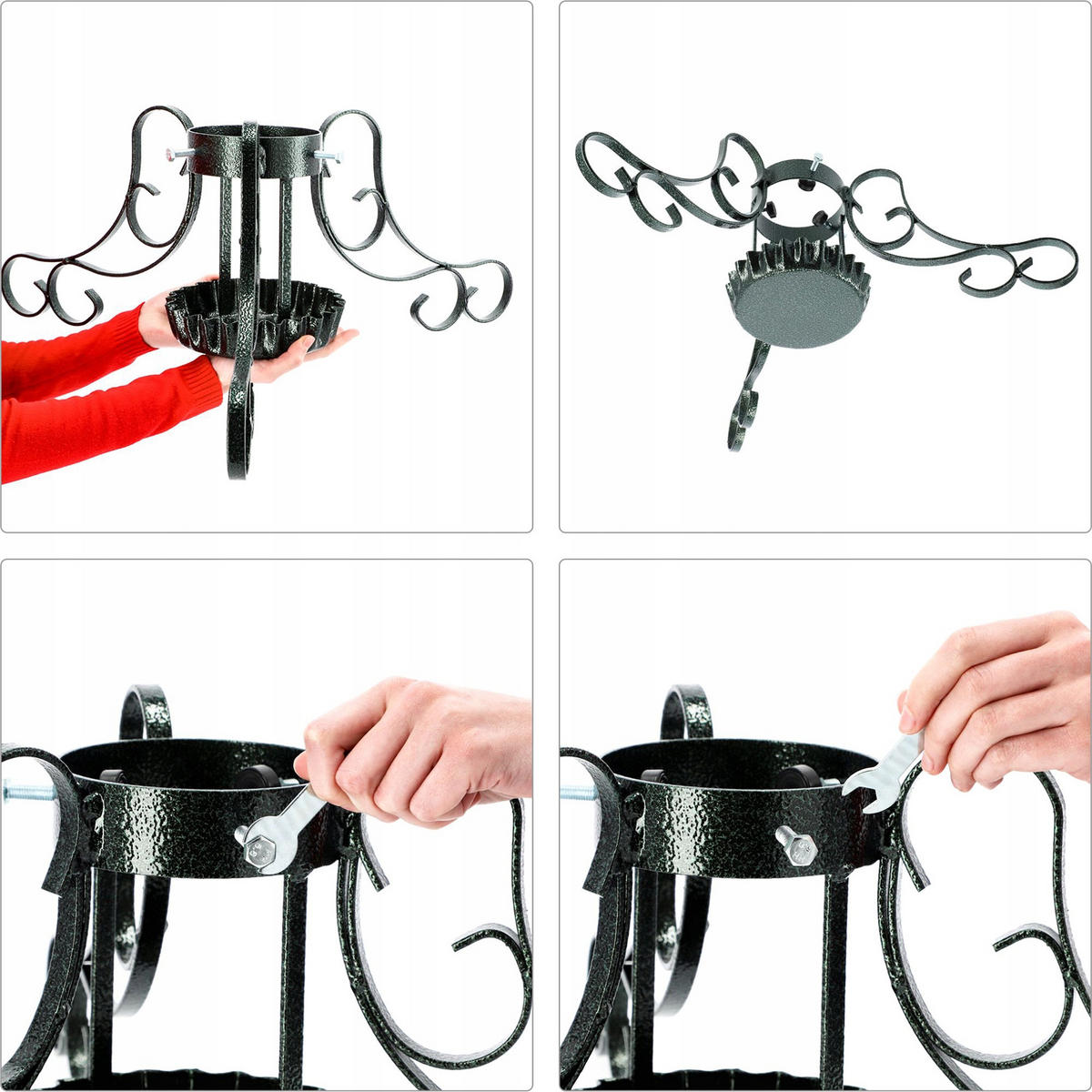 CHRISTBAUMSTÄNDER Stahl 60cm grün - Grün, Metall (26.3cm) - KADAX