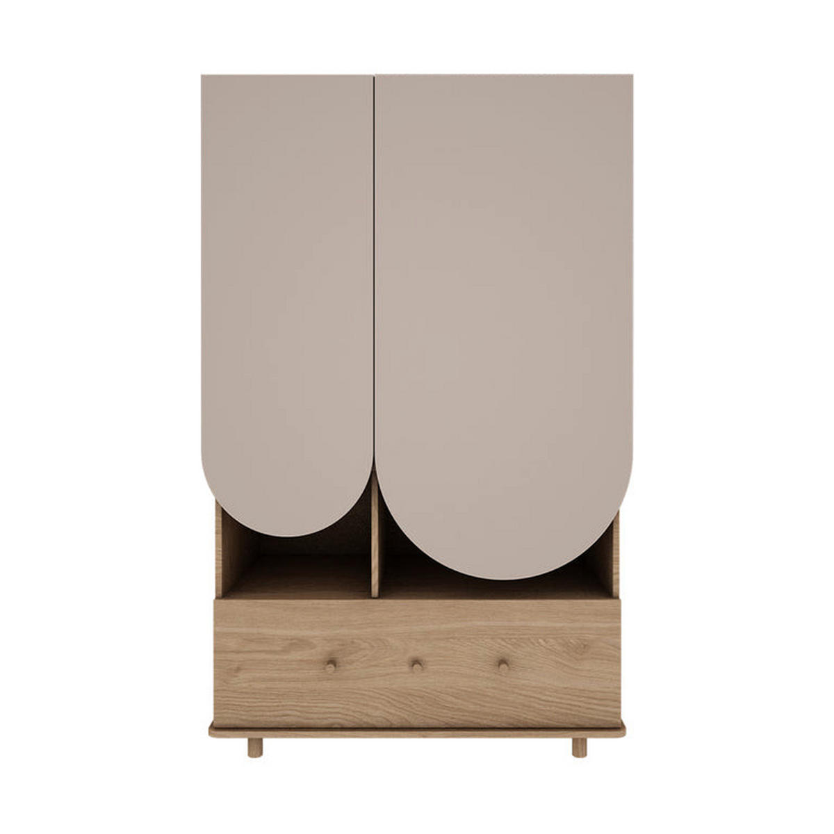 IZBA PRE BÁBÄTKO 2-dielny Bloom Béžová a drevo - hnedá, kompozitné drevo (120/93/52cm) - Petits-meubles
