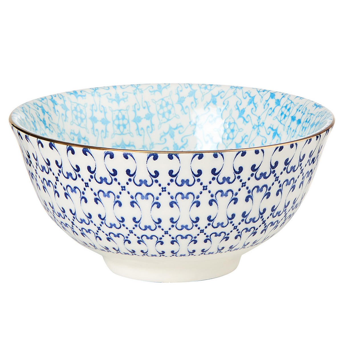 SCHALEN 6er-Set Ornaments 240 ml - Blau/Weiß, Keramik (11/11/5cm) - Butlers