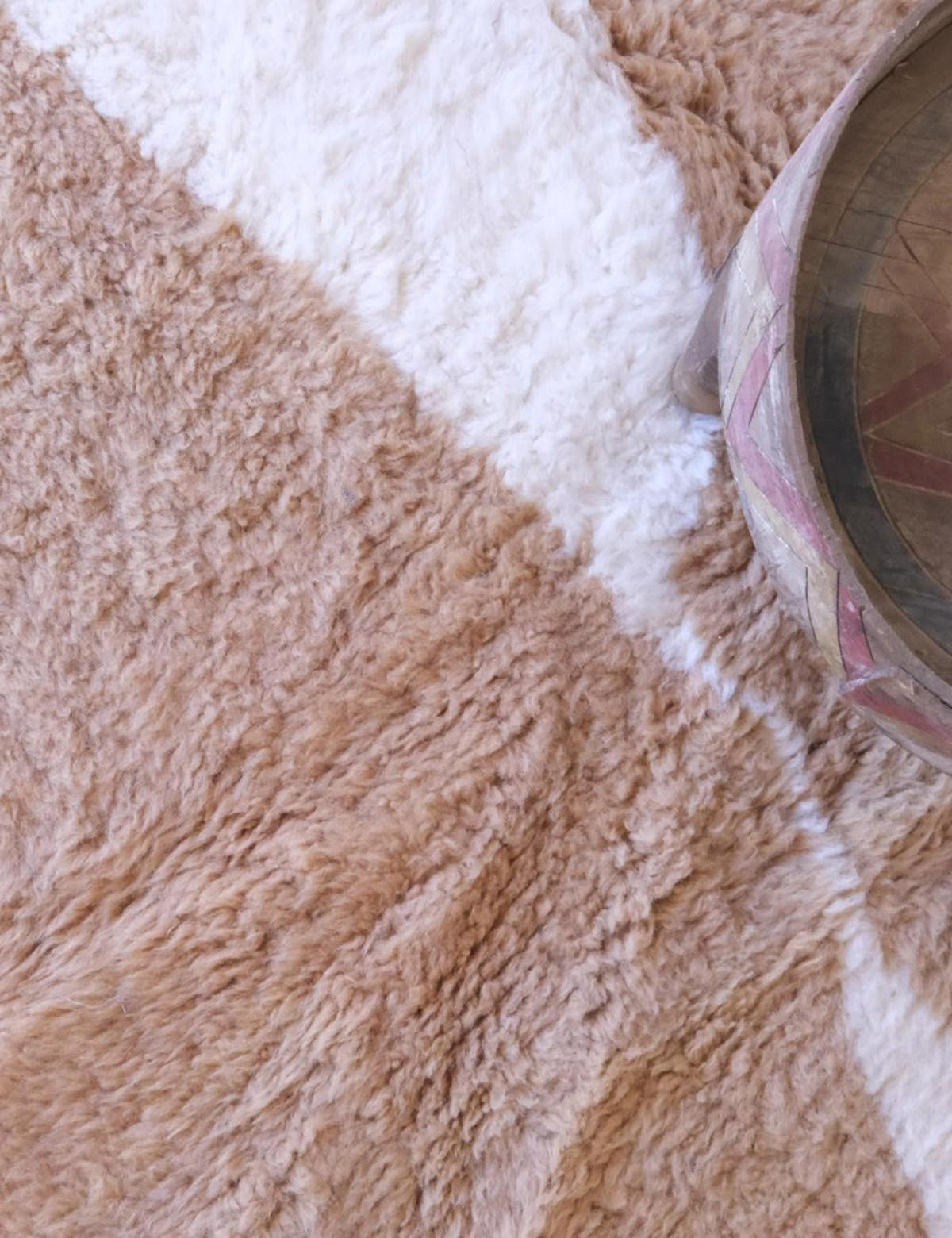 BERBERTEPPICH Ethno schlicht Wolle 165x 267 cm - Braun, Naturmaterialien (165/267cm) - AFK Living