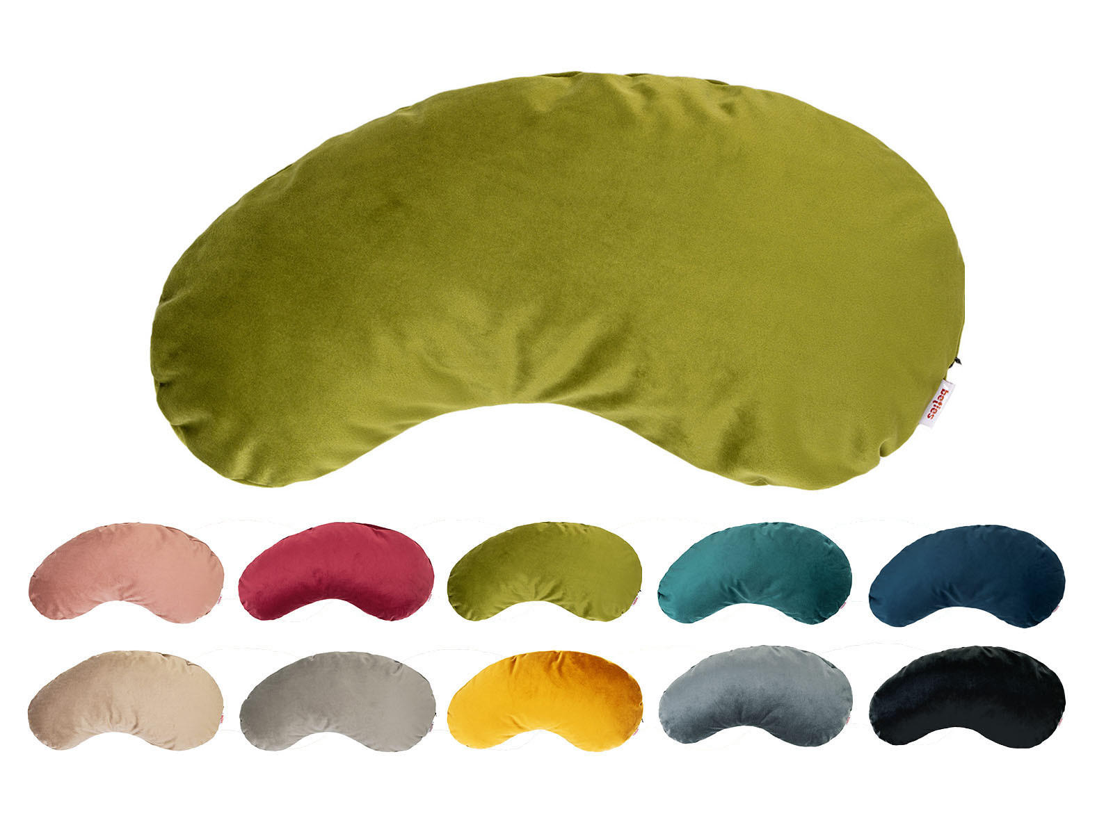 KISSEN-BOHNE Samt&Sonders mai-grün 45/25 cm - Olivgrün/Grün, Textil (25/45cm) - beties Heimtextil