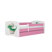KINDERBETT Kleindino mit Schublade und Matratze 180/80 - Rosa, Holzwerkstoff (80/180cm) - RAUMHIRSCH FURNITURE