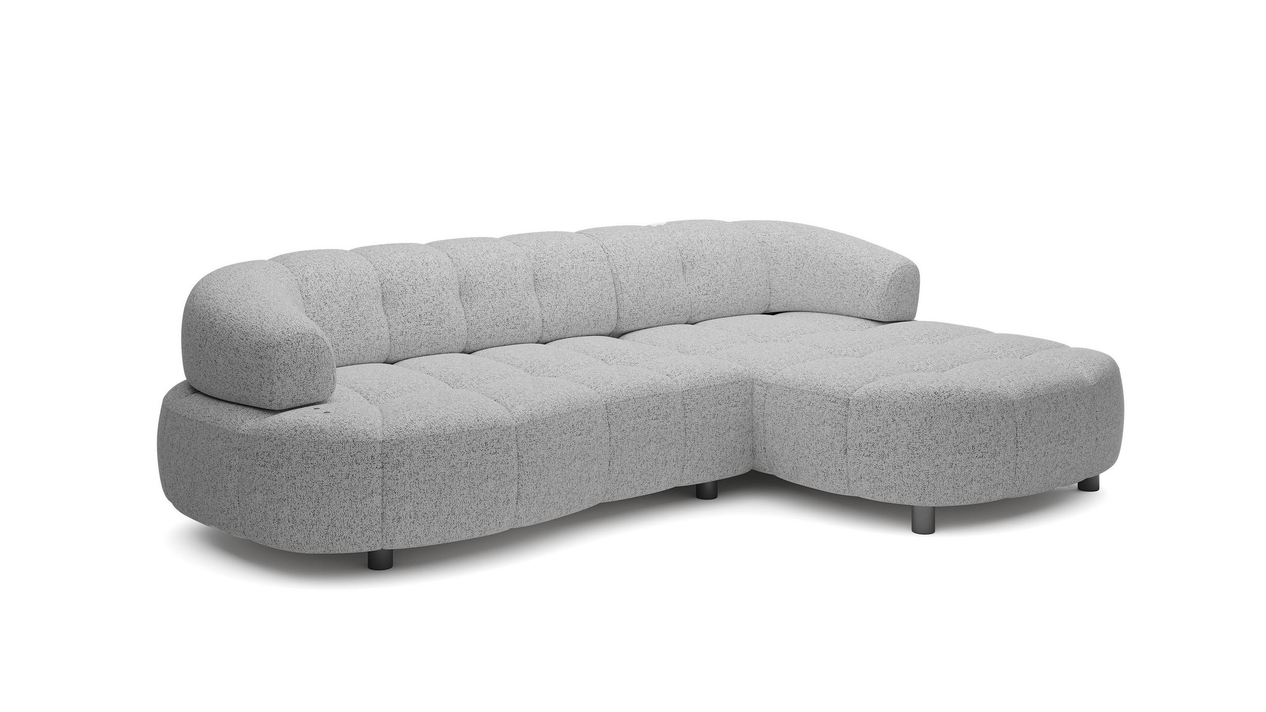 DomoHome Ecksofa Grau 284x113 cm