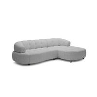 ECKSOFA Wesper S – Eckcouch mit Elektrischer Sitzverstellung, L-förmig, Freistehend, Relaxfunktion, 183x284x79 cm – Rechte, Grau - Grau, Holz/Textil (284/113cm) - DomoHome