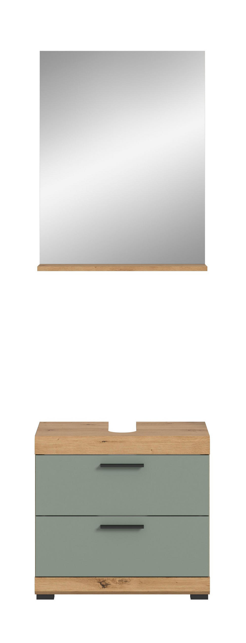 BADKOMBINATION 2tlg. Scout Bad in Artisan Eiche Nachbildung und Salbei Nachbildung B/H/T: 60x191x34 cm - Eiche Artisan, Holz (60/191/37cm)