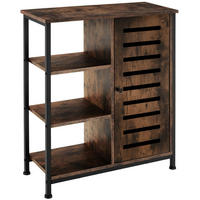 SIDEBOARD ,mit höhenverstellbaren Kunststofffüßen, 70 x 32 x 82 cm,Industrial Holz dunkel, rustikal - Rostfarben, Holzwerkstoff (32/82/71cm) - tectake