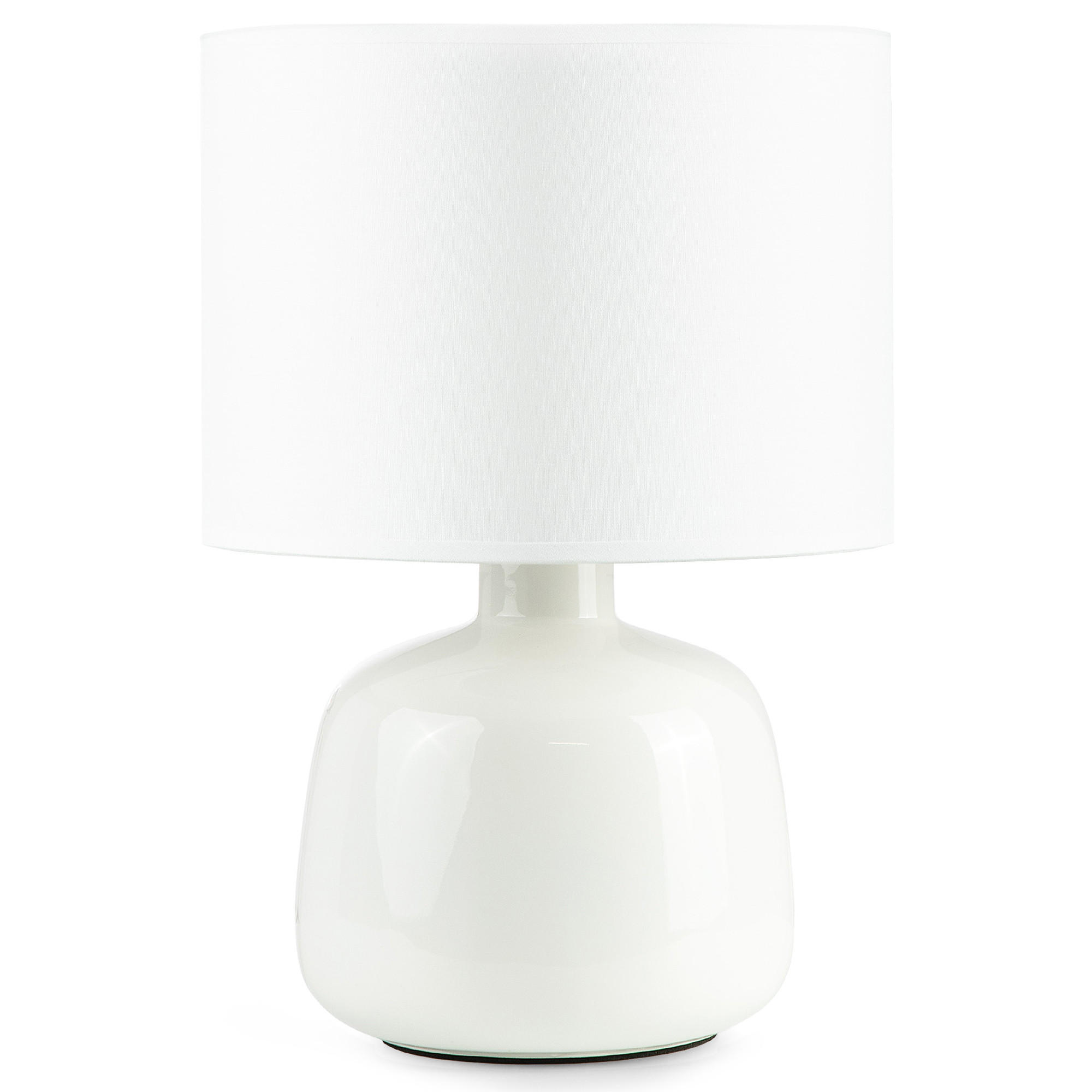 TISCHLEUCHTE STIVUS, Tischlampe, Weiß - Weiß, Keramik/Textil (22/22/31.5cm) - KONSIMO®