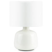 TISCHLEUCHTE STIVUS, Tischlampe, Weiß - Weiß, Keramik/Textil (22/22/31.5cm) - KONSIMO®