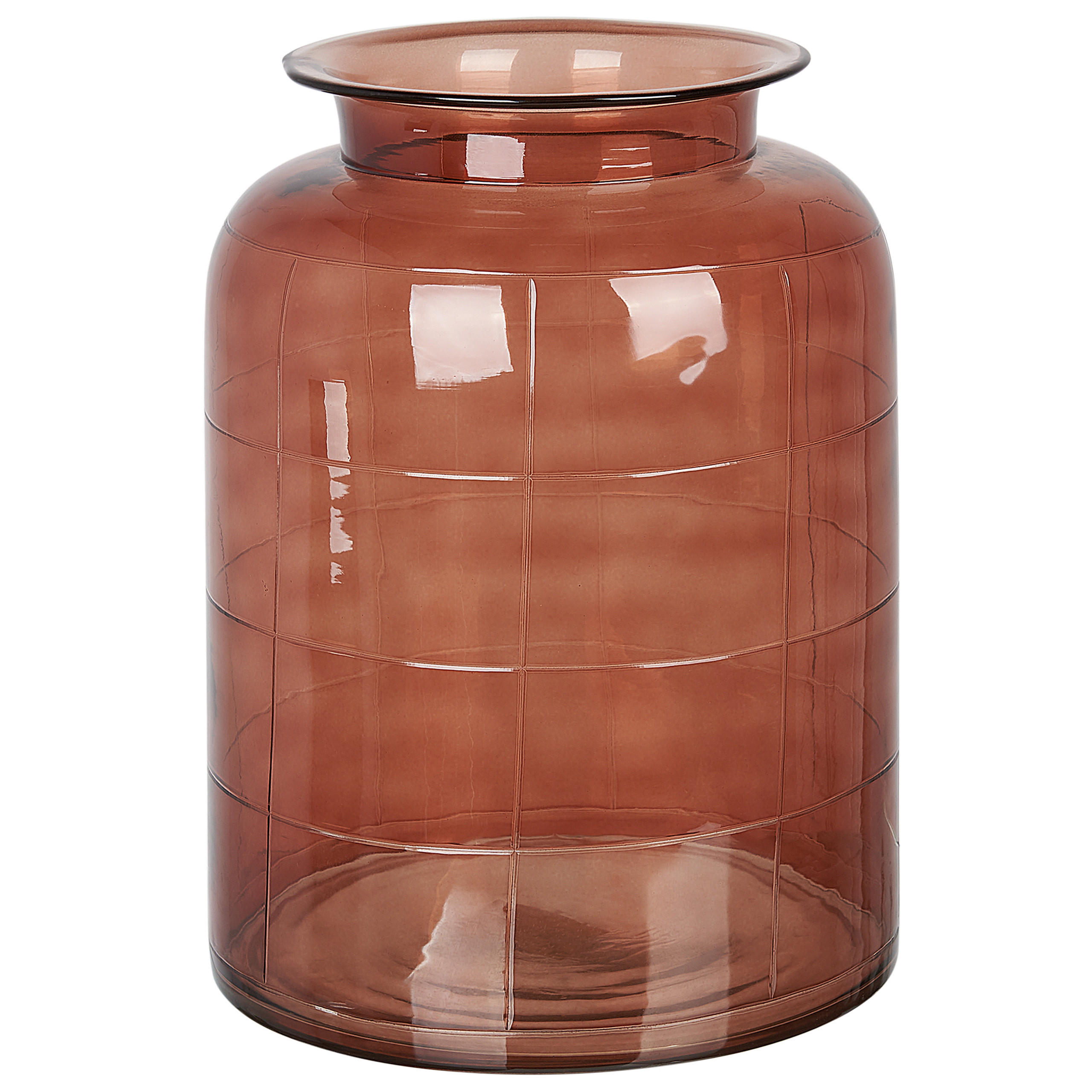 BLUMENVASE Glas braun Vindaloo - Braun, Glas (35cm) - Beliani
