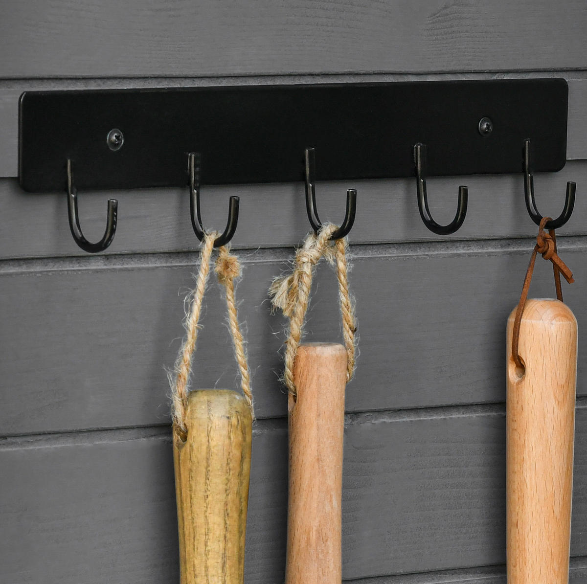 GARTENKOMMODE 78/182/52,5 cm Dunkelgrau aus Holz mit Klapptisch - Dunkelgrau, Holz (52.5/182/78cm) - OKMYHOME