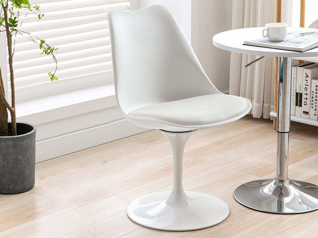 STUHL - Polypropylen & Metall - Weiß - XAFY - Weiß, Kunststoff (56.5/82/49cm) - Vente-Unique