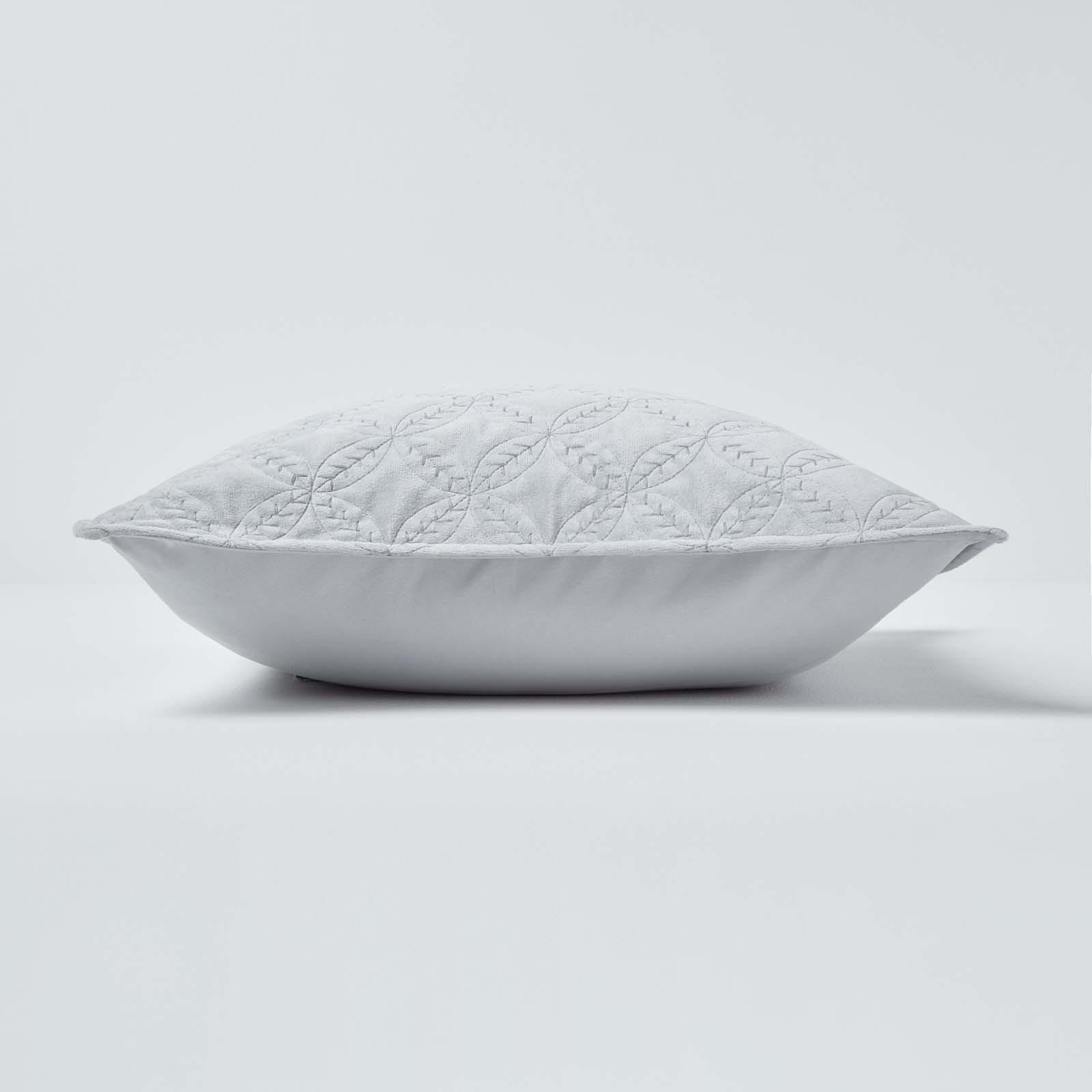 KISSENHÜLLE Samt gesteppt, Eternity-Rings 45/45 cm - Grau, Textil (45/45cm) - Homescapes