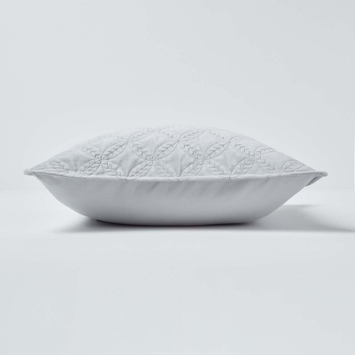 KISSENHÜLLE Samt gesteppt, Eternity-Rings 45/45 cm - Grau, Textil (45/45cm) - Homescapes