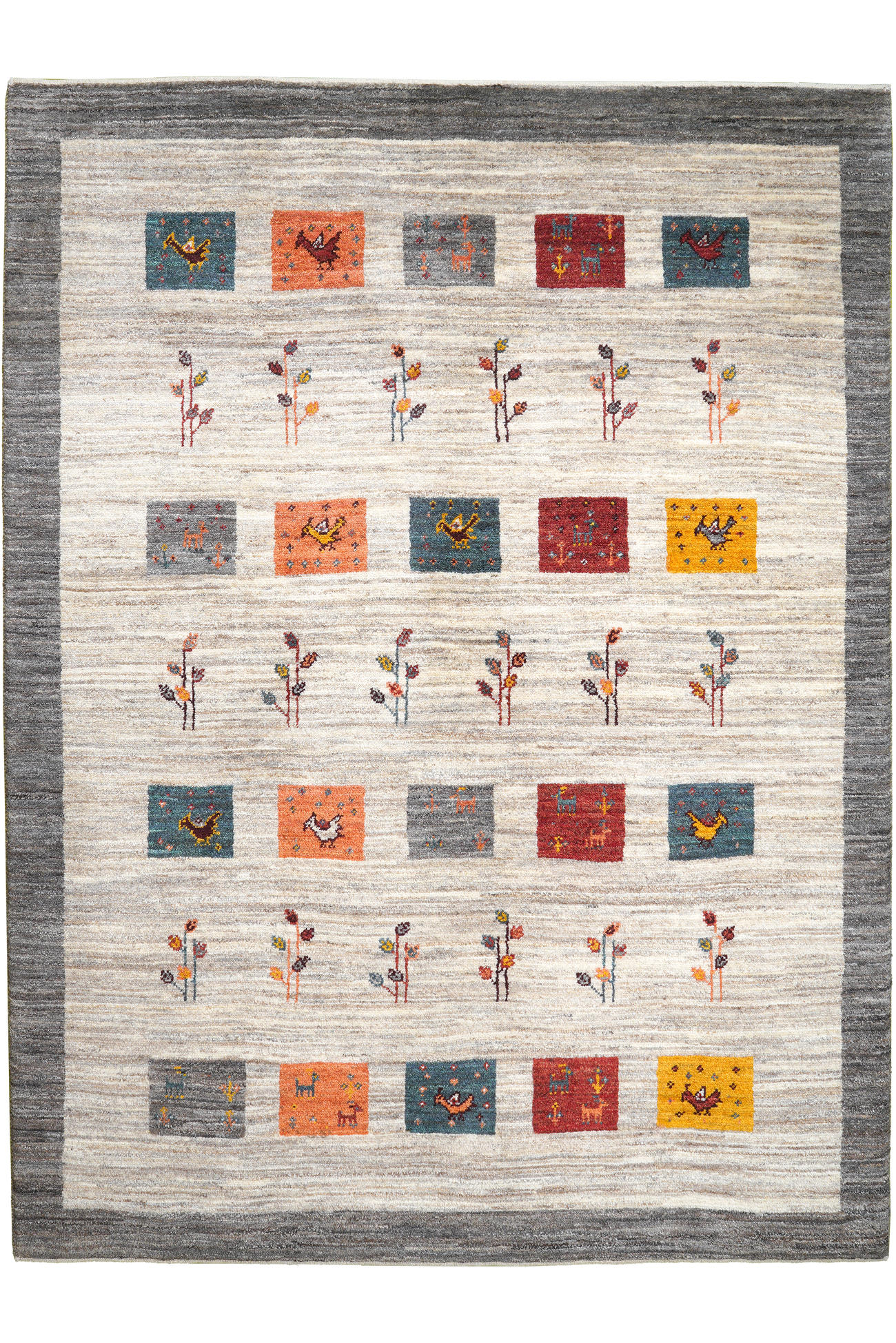TEPPICH Rizbaf Beige 201/149 cm Schurwolle - Beige, Textil (149/201cm) - Looma