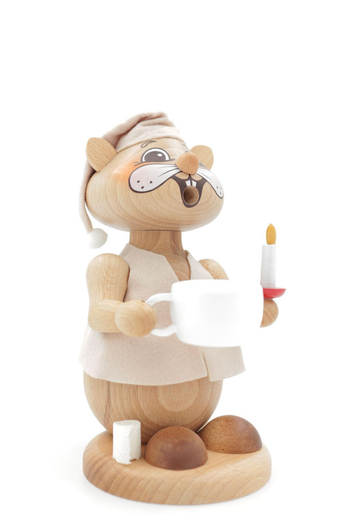 RAUCHFIGUR Hamster Nachtwandler 18 cm - Multicolor, Holz (12/18/0.1cm)