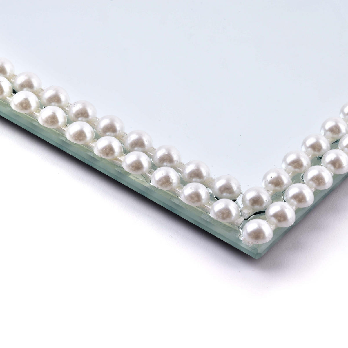 DEKOTABLETT Margot Perle 15/15/2 cm Glas - Perlmutt, Glas (2cm) - Mondex