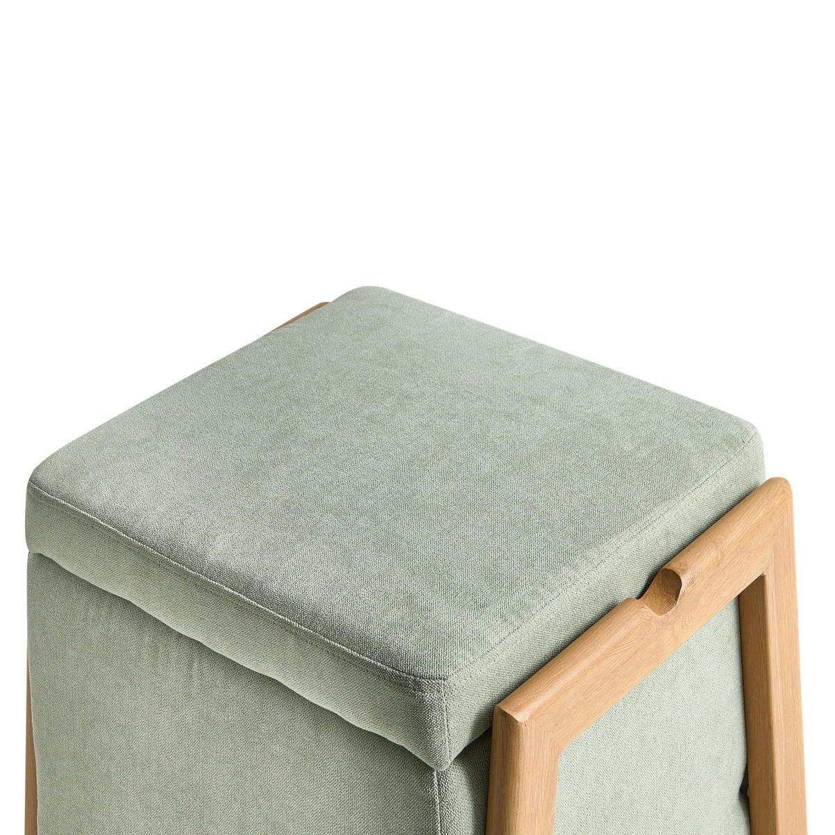POUF verde Edland - verde deschis/maro, material textil (45/44/43cm) - Beliani