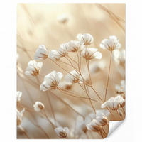 TAPETE - Wild - Blumen - Weiß - 220x280 cm - Creme, Papier (220/280cm) - OnlyWow