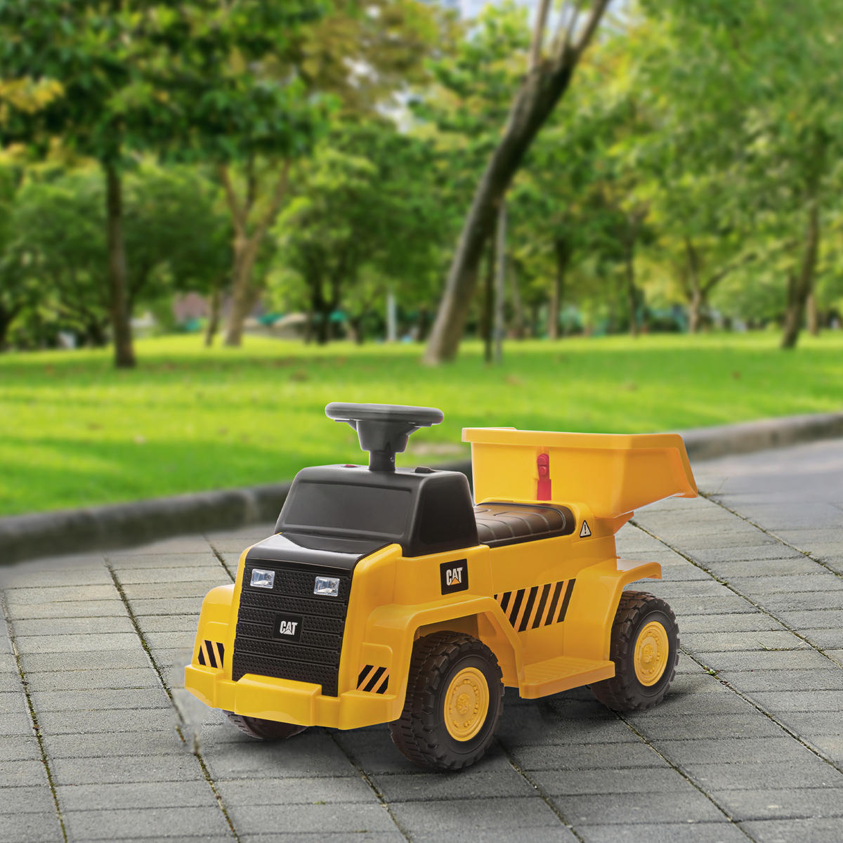 KINDER ELEKTROBAGGER, Gelb, Kunststoff+ Eisen - Gelb, Metall (74.5/36/43.5cm) - HOMCOM