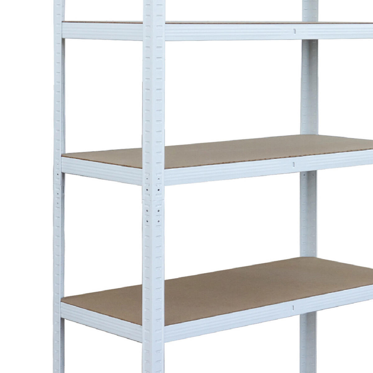 SCHWERLASTREGAL - Weiß, Holzwerkstoff/Kunststoff (100/180/30cm) - Relaxdays