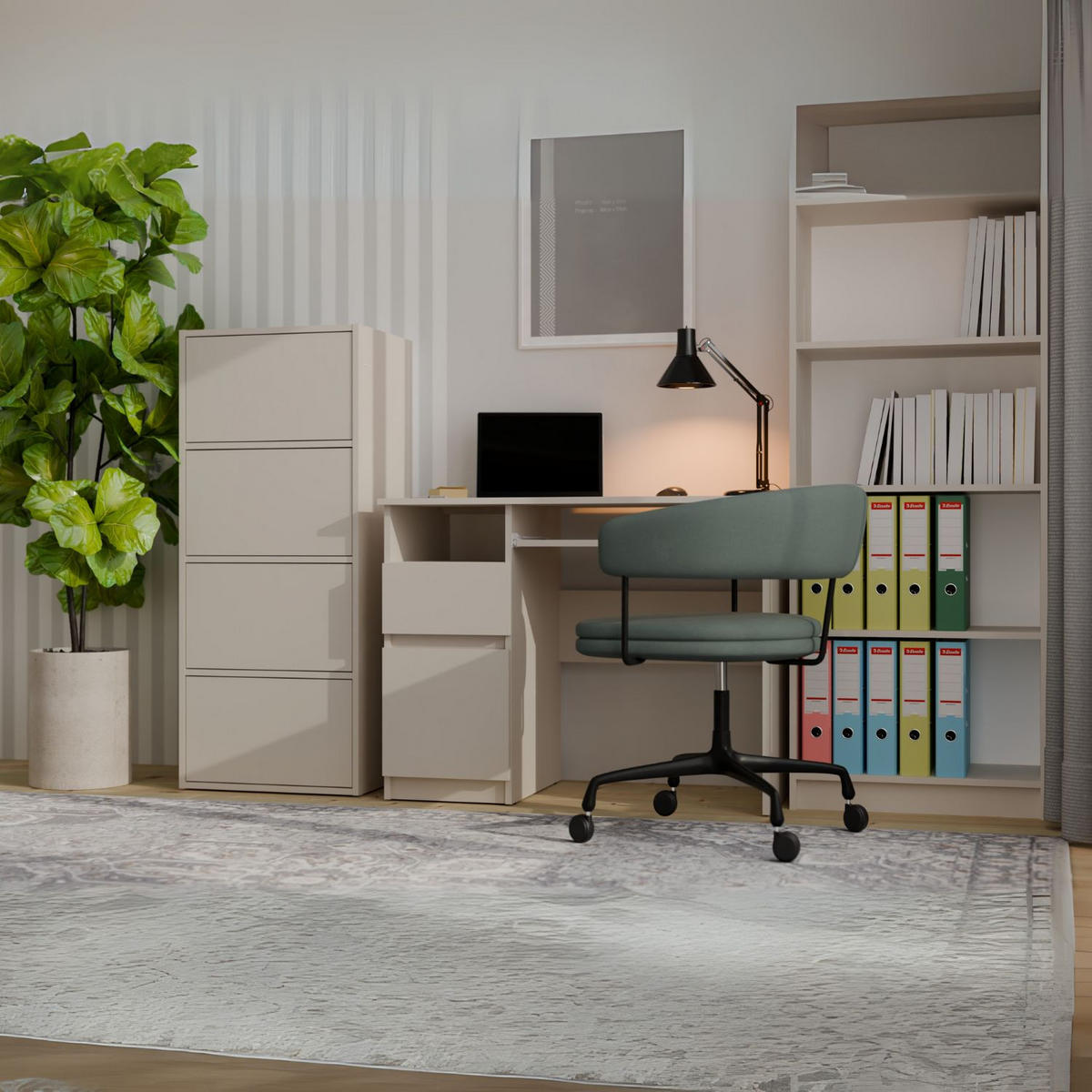 KOMMODE Kate - Beige, Holzwerkstoff (50/119/40cm) - kommodly