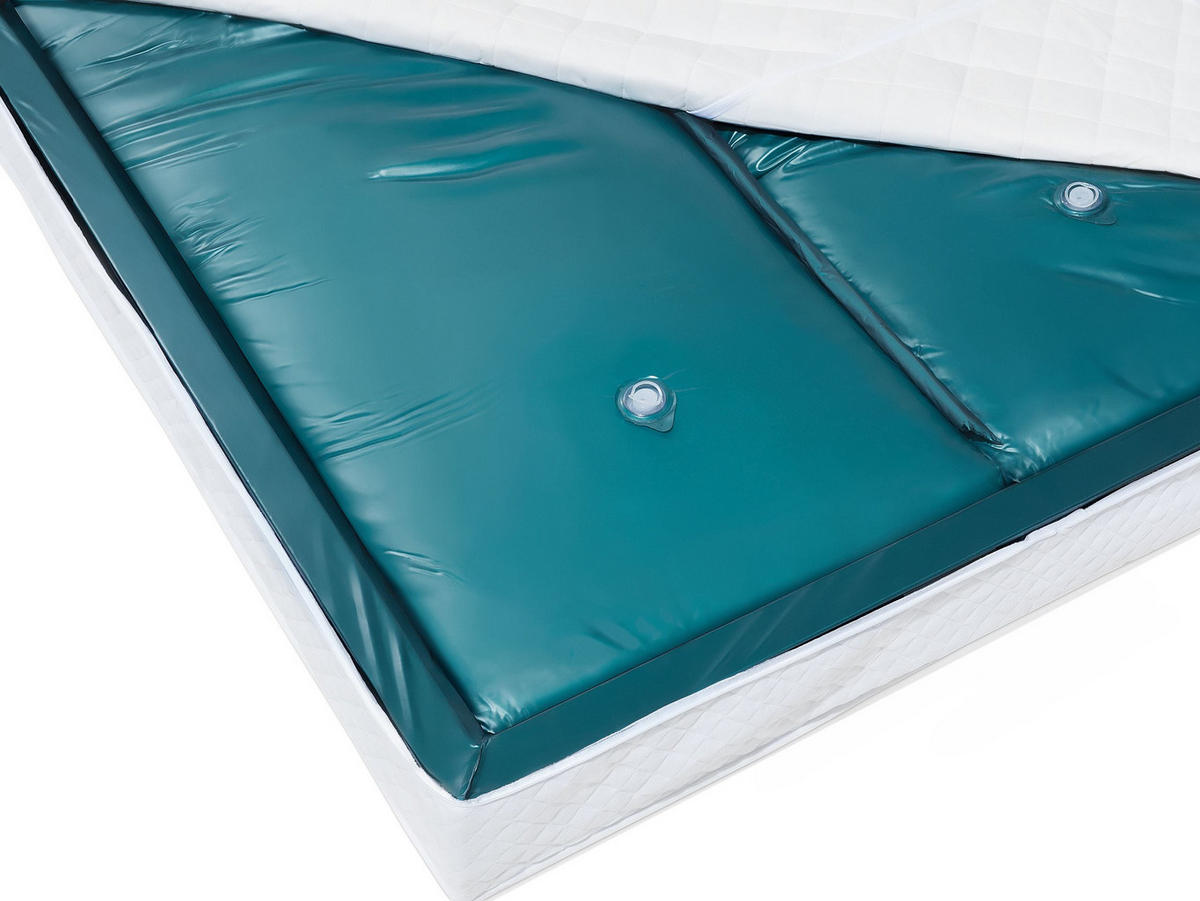 WASSERBETTMATRATZE Voll beruhigt 160/200/20 cm Dual - Blau, Textil (160/200cm) - Beliani