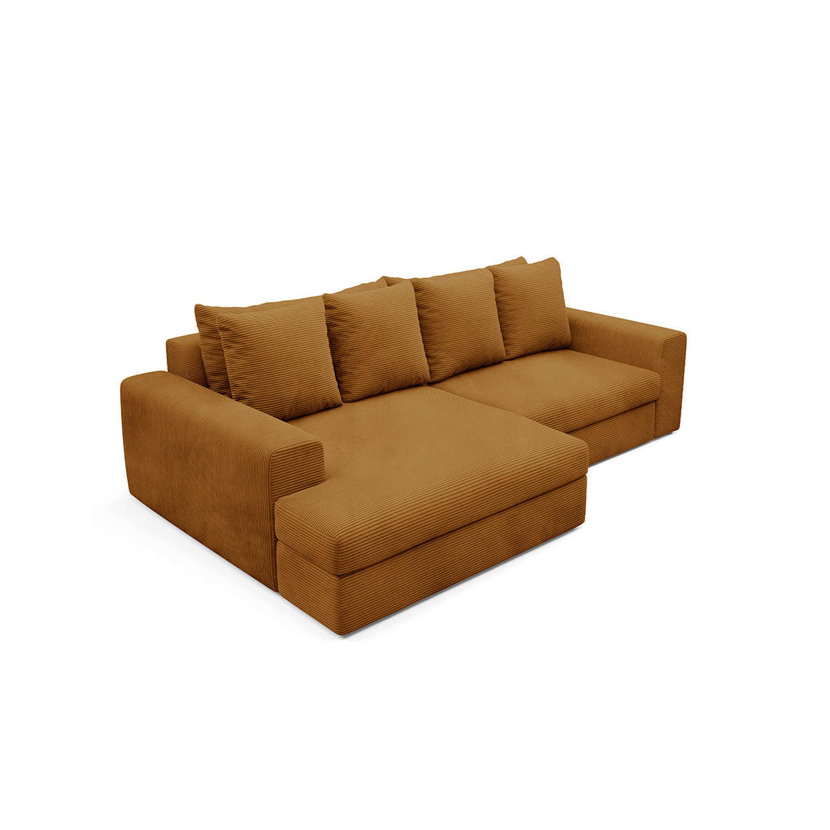 ECKSOFA Paola 3 Sitzplätze Senfgelb - Gelb, Holz (272/167cm) - Petits-meubles