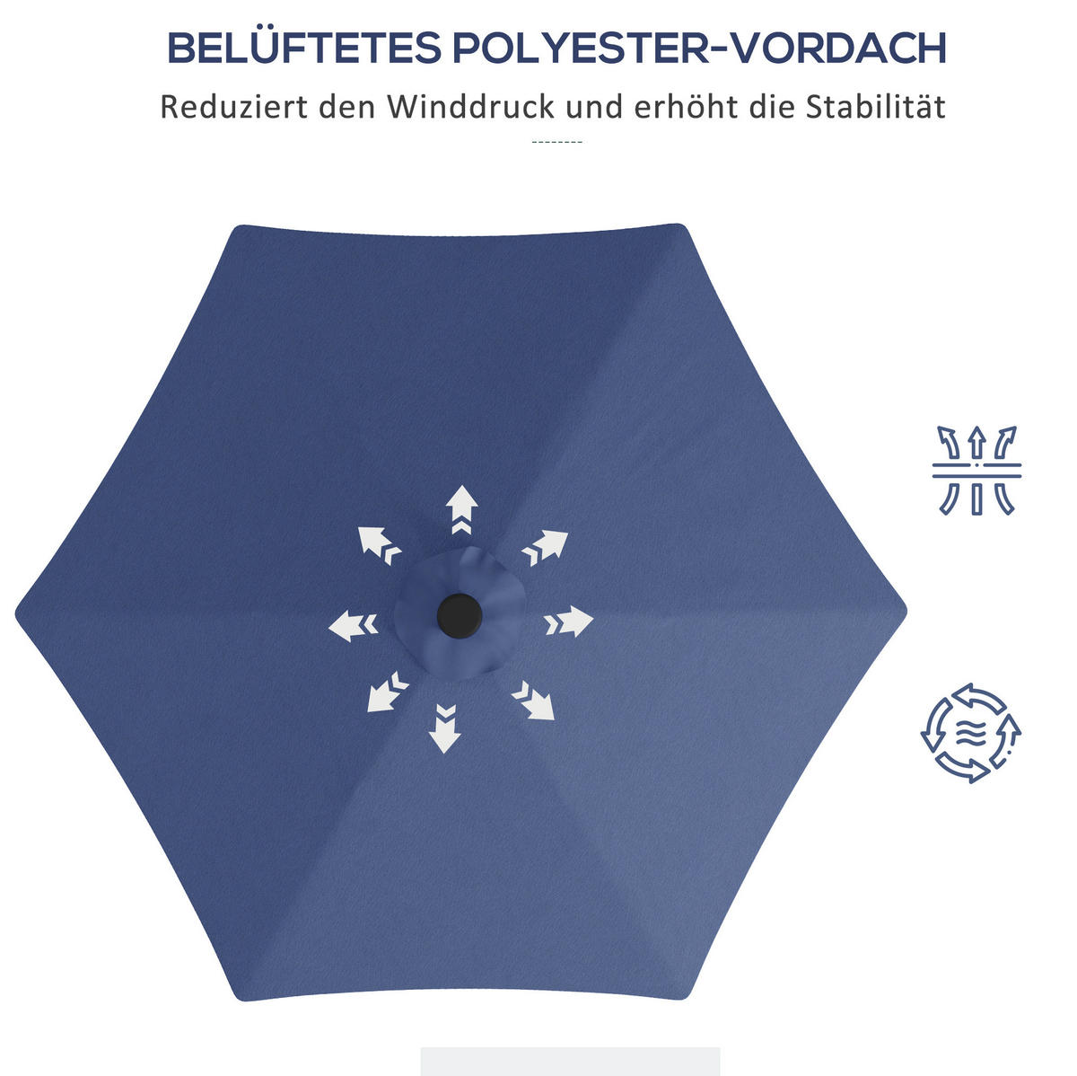 AMPELSCHIRM aus Stahl 294x294x250 cm in Dunkelgrün mit Kurbel & Neigefunktion - Dunkelgrün, Metall (294/294cm) - Modfu