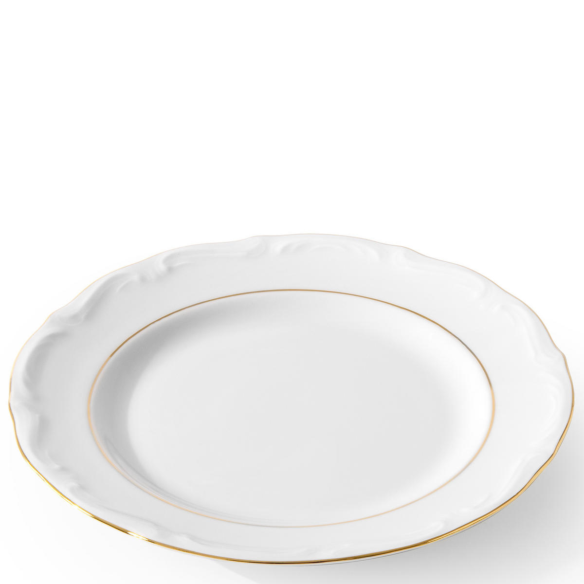 KAFFEESERVICE Chodziez MARIA TERESA 39-tlg Porzellan mit Goldrand, Weiß / Gold - Goldfarben/Weiß, Keramik (8/8/8cm) - KONSIMO®