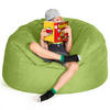 RIESEN-SITZSACK XXL JUMBO Velours 4ft - Grün, Textil (120/70/120cm) - Green Bean