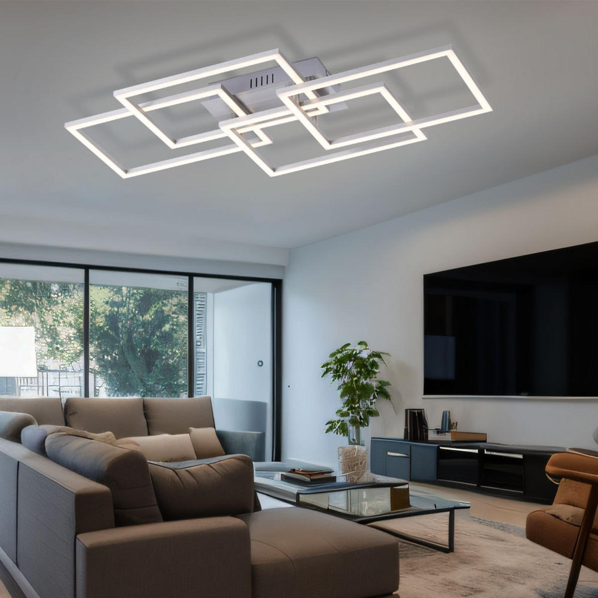 LED DECKENLEUCHTE IVEN Aluminium Silber - Silberfarben, Metall (70/34.5/9.5cm)