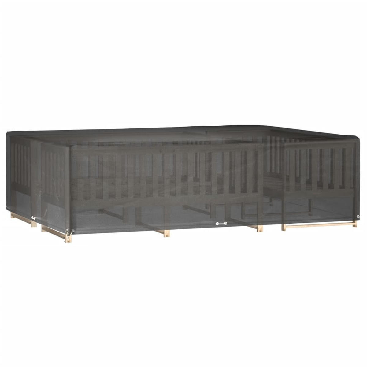GARTENMÖBEL-ABDECKUNG 16 Ösen 300/200/75 Cm Rechteckig - Schwarz, Kunststoff (300/200/75cm) - vidaXL