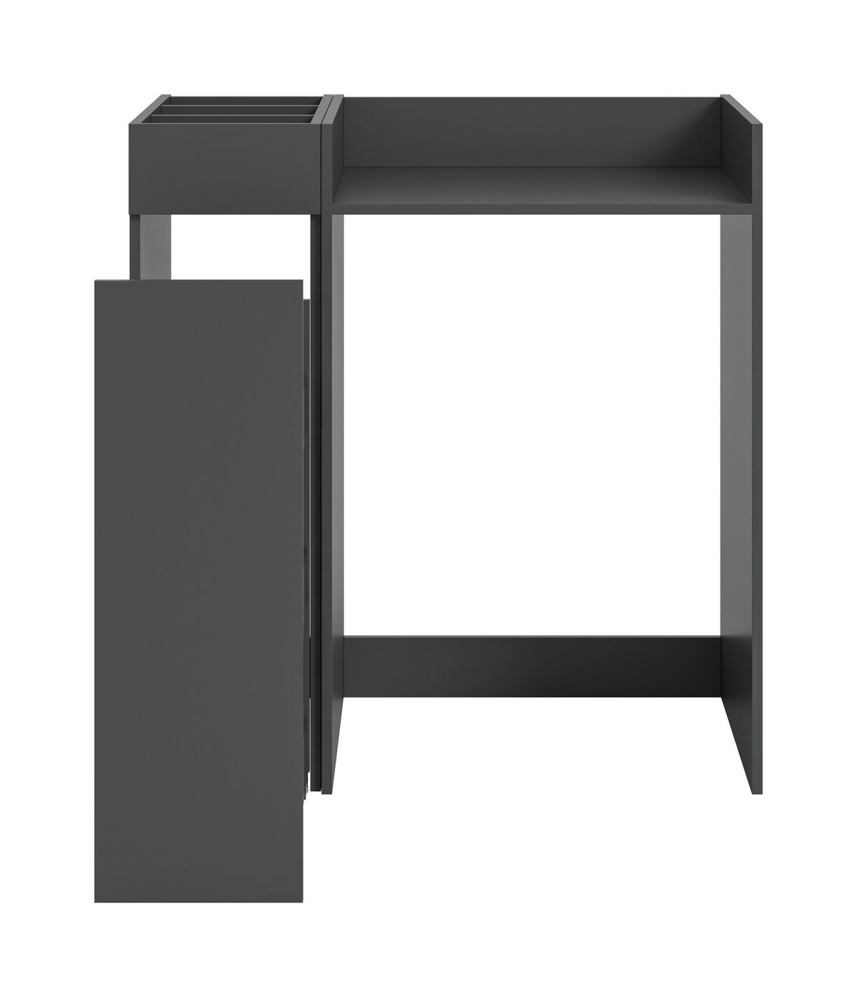 WASCHMASCHIENENUMBAU Set Mixx (B/H/T: ca. 95/101/60 cm) in anthrazit/anthrazit - Anthrazit, Holzwerkstoff (95/101/60cm)