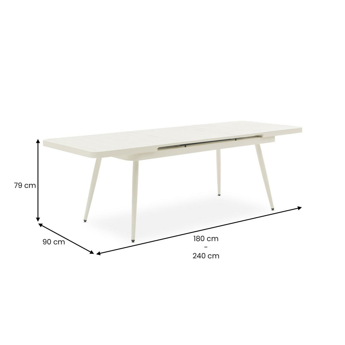 GARTENMÖBEL SET SUNNY - Beige, Metall - IDIMEX