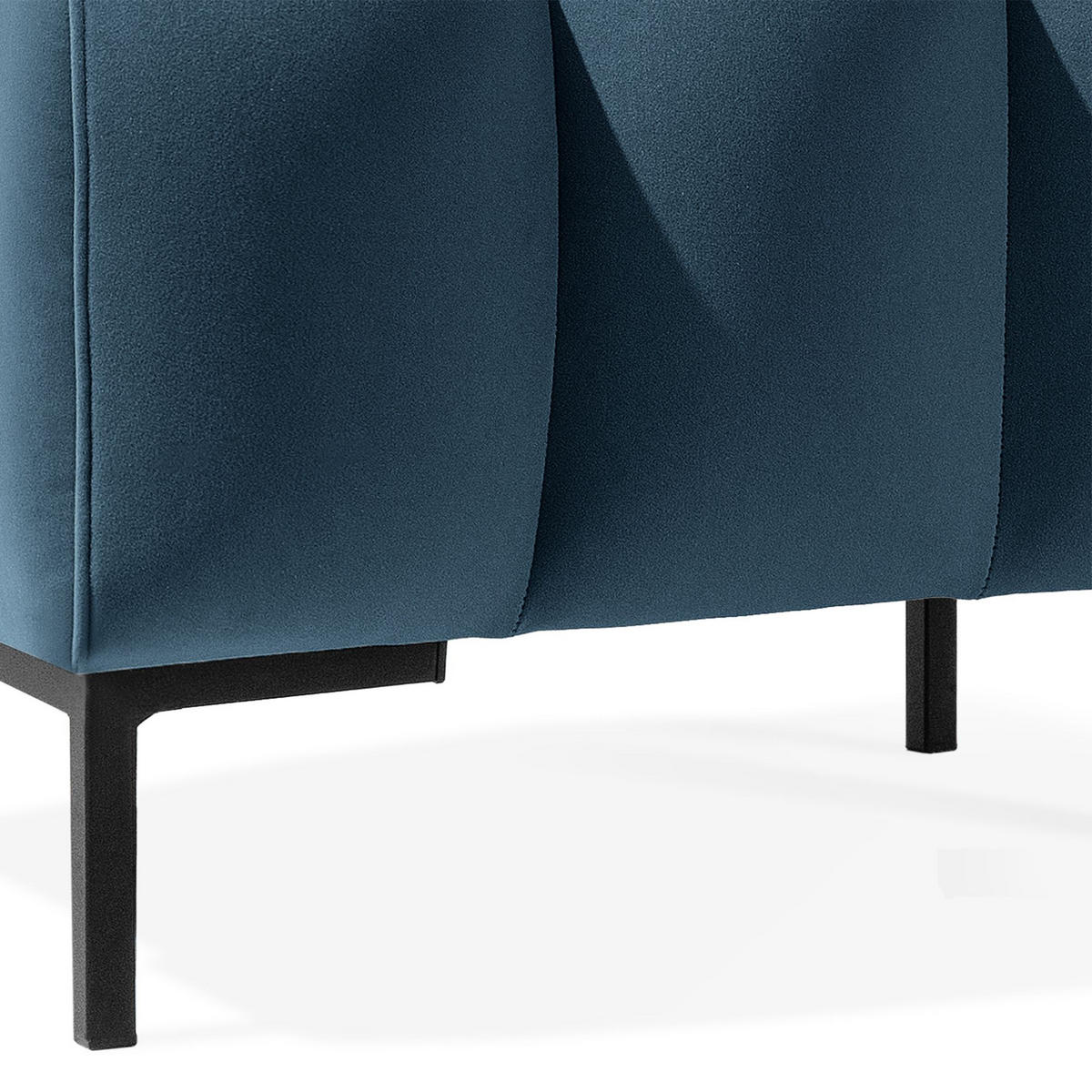 SITZHOCKER Polsterhocker PECCO, Veloursstoff - Schwarz/Rosa, Holz/Textil (60/50/50cm) - KONSIMO®